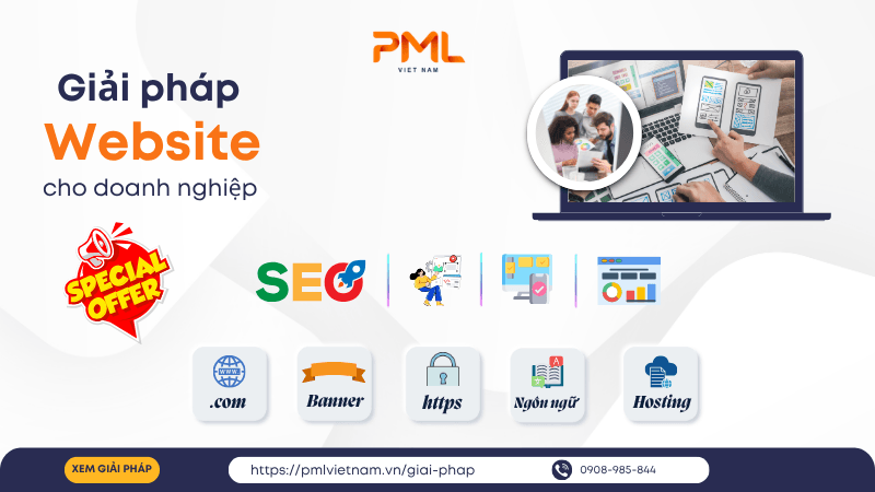 Dịch vụ đi kèm trong mỗi gói thiết kế website PML Vietnam